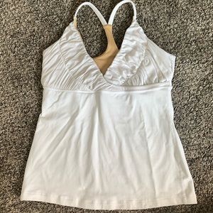 lululemon White Ruffle Top